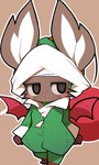 anthro biped blush blush_stickers clothing gloves handwear hat headgear headwear looking_aside male simple_background solo wings final_fantasy final_fantasy_tactics_advance_2 final_fantasy_xii square_enix nono_(final_fantasy) ivalician_moogle mammal moogle hi_res