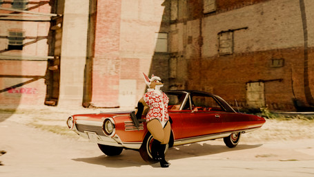 abandoned_building abandoned_city aloha_shirt anthro belly building car clothing gloves_(marking) gun hair industrial_architecture mac-10 male markings pattern_clothing pattern_shirt pattern_topwear pose ranged_weapon red_eyes shirt solo submachine_gun topwear vehicle weapon white_belly white_hair bowman_ween_(artist) chrysler chrysler_turbine_car military_armament_corporation stellantis_n.v. anonymous_character canid canine fennec_fox fox mammal true_fox 16:9 3d_(artwork) 4k absurd_res blender_(artwork) blender_cycles_(artwork) digital_media_(artwork) hi_res huge_filesize pinup widescreen