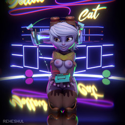 4_fingers bouncing_breasts breasts clothing ear_penetration electronics eyewear eyewear_on_head female fingerless_gloves fingers gloves goggles goggles_on_head hair handwear headphones ineffective_clothing inside kneeling legwear mindfuck music neon_lights nipples penetration solo star_symbol synced_to_music thigh_highs tongue tongue_out white_hair reheshul anovenkijkureda_(modeler) league_of_legends riot_games tencent walkman tristana_(lol) humanoid yordle 1:1 3d_(artwork) 3d_animation animated digital_media_(artwork) loop short_playtime sound video watermark
