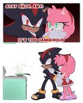 anthro appliance clothing dialogue duo female footwear gloves handwear male micro_calves micro_legs micro_thighs narrow_hips open_mouth stove text thin_calves thin_legs thin_thighs tuft fravoccado sega sonic_the_hedgehog_(series) amy_rose shadow_the_hedgehog eulipotyphlan hedgehog mammal comic english_text hi_res signature