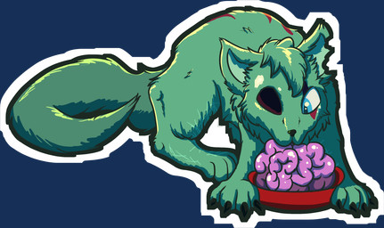 ambiguous_gender brain eating feral green_body missing_eye notched_ear organs paws quad solo gyrotech domestic_cat felid feline felis mammal undead zombie alpha_channel hi_res
