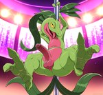 anthro anus balls butt butt_from_the_front dancing erection feet foreskin genitals green_body humanoid_genitalia humanoid_penis leaf leaf_hair leaf_tail looking_at_viewer male multicolored_body nude open_mouth penis plant plant_hair pole pole_dancing pseudo_hair red_body retracted_foreskin semi-anthro smile tail tongue tongue_out two_tone_body yellow_sclera dracovar_valeford nintendo pokemon generation_3_pokemon grovyle pokemon_(species) absurd_res alternate_version_at_paywall digital_media_(artwork) hi_res