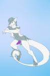 anthro balls biped erection fur genitals hair hi_res izaiah looking_at_viewer male miiyori nude penis sergal simple_background solo tail