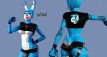 anthro black_nose blue_body blue_skin bottomwear breasts clothed clothing crossgender female fist_pump front_view green_eyes lips looking_at_viewer machine midriff rear_view shirt shorts simple_background skimpy solo text topwear toy_bonnie_(disembowell) under_boob white_body white_skin disembowell_(artist) five_nights_at_freddy's five_nights_at_freddy's_2 scottgames toy_bonnie_(fnaf) animatronic lagomorph leporid mammal rabbit robot 2016 3d_(artwork) blender_(artwork) digital_media_(artwork) hi_res portrait three-quarter_portrait