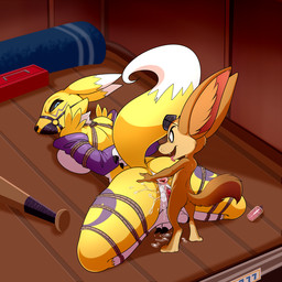 all_fours angry anthro anus bdsm big_breasts black_sclera blue_eyes bodily_fluids bondage bound breasts brown_body brown_eyes brown_fur clothing digiphilia doggystyle duo eyewear fangs female female_penetrated female_raped fingerless_gloves forced frogtied from_behind_position fully_bound fur gag genital_fluids genitals gloves handwear interspecies kidnapping larger_anthro larger_female larger_penetrated larger_sub legs_tied looking_back lying male male/female male_penetrating male_penetrating_female male_rape male_raping_female multicolored_body multicolored_fur nude on_front open_mouth penetration penile penile_penetration penis penis_in_vagina purple_body purple_fur rape rear_view rope sex size_difference smaller_anthro smaller_male spread_anus spread_legs spreading submissive sunglasses teeth tongue tongue_out two_tone_body two_tone_fur vaginal vaginal_fluids vaginal_penetration vulva white_body white_fur yellow_body yellow_fur lonbluewolf bandai_namco digimon disney zootopia finnick_(zootopia) canid canine digimon_(species) fennec_fox fox mammal renamon true_fox 1:1 2019 crossover hi_res adult_(lore)
