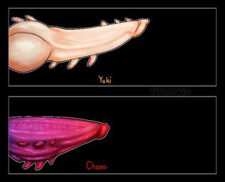 black_background chart genitals gradient_penis intersex knot knotted_penis maleherm penis penis_chart purple_penis red_penis red_text simple_background spiked_penis spikes spikes_(anatomy) tan_penis text yellow_text puppetmaster13uwu mythology choso_(jujutsu_kaisen) yuki_tsukumo dragon dragon_taur mythological_creature mythological_scalie scalie taur