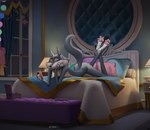 anthro bed bedroom_eyes breasts female furniture hi_res hindpaw illumination_entertainment lying lying_on_bed narrowed_eyes nipples nude on_bed paws phone porsha_crystal seductive sexy_eyes sing_(disambiguation) sing_(movie) small_breasts smile solo wolfinasuit