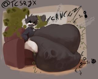 :3 afterimage ambiguous_gender ambiguous_prey anthro anthro_pred arrow_pointing_to_belly belly belly_on_ground belly_slap big_belly biped black_belly black_body black_clothing black_collar black_countershading black_drawstring black_ears black_eyelids black_face black_feet black_fur black_hair black_hands black_hoodie black_nose black_text black_topwear bloated blush bodily_noises bone bone_breaking bone_imprints bones_in_stomach bottomless bottomless_anthro bottomless_male calling_for_help cheek_tuft churn closed_smile clothed clothing cloud_emanata collar collar_tag compression_sound_effect contextual_arrow countershade_belly countershade_face countershading cross-eyed crunch crushing_sound_effect death death_count dialogue digestion digestion_noises directional_arrow drawstring drawstring_hoodie drawstring_topwear dripping ears_up emanata eye_roll facial_tuft fart fart_cloud fart_fetish fatal_vore feet fully_inside fur furniture green_fart_cloud grey_text hair half-closed_eyes hand_on_belly hand_on_own_belly hood_down hoodie huge_belly hyper hyper_belly iconography imminent_death inside leg_markings lidded_eyes light long_sleeves looking_at_viewer looking_down looking_down_at_viewer looking_pleasured low-angle_view male male_anthro male_pred markings monotone_belly monotone_clothing monotone_hair monotone_hoodie monotone_topwear motion_lines mouth_closed multicolored_body multicolored_fur multiple_prey narrowed_eyes navel on_sofa onomatopoeia pain path_lines pointy_ears prey_count prick_ears pupils reverse_countershading rumbling_stomach same_size_vore short_hair shortened_sound_effect sitting sitting_on_sofa skull skull_imprint skull_in_fart_cloud skull_symbol slap slapping_own_belly slapping_self slit_pupils smile socks_(marking) sofa soft_vore solo sound_effect_variant sound_effects speech_bubble struggling struggling_prey text thick_thighs three-quarter_view topwear tuft twitter_handle two_tone_body two_tone_fur unseen_prey unwilling_prey vore vowelless vowelless_sound_effect white_body white_face white_fur white_inner_ear white_legs white_tuft wide_hips tcsrjx domestic_cat felid feline felis mammal 2025 5:4 character_request digital_media_(artwork) digital_painting_(artwork) english_description english_text full-length_portrait hi_res lighting painting_(artwork) portrait shaded signature soft_shading