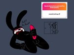 black_body exclamation_point male masturbation nude simple_background text sohornyraccoon disney ngl ortensia oswald_the_lucky_rabbit animal_humanoid humanoid lagomorph lagomorph_humanoid leporid_humanoid mammal mammal_humanoid rabbit_humanoid 4:3 tagme watermark