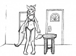 anthro bikini black_and_white body_size_growth clothing draconicmentalist equid equine female growth growth_sequence hasbro horse knock-kneed macro mammal monochrome my_little_pony size_transformation solo swimwear transformation