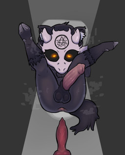 animal_genitalia animal_penis anthro anus balls bathroom big_penis black_sclera bone butt canine_genitalia canine_penis chest_tuft cloven_hooves disembodied_penis duo erection genitals glowing glowing_eyes hooves horn imminent_anal imminent_sex inside knot legs_up looking_at_another looking_at_genitalia looking_at_partner looking_at_penis looking_through looking_through_legs lying male male_anthro necronomicon_gate_sigil nude occult_symbol on_back on_toilet orange_eyes penis presenting presenting_anus presenting_hindquarters public_restroom restroom_stall sheath sigil skull skull_head small_but_hung small_horn solo_focus steam symbol tuft young young_anthro young_male carm3si american_mythology h._p._lovecraft indigenous_north_american_mythology mythology north_american_mythology lillith_(wonderwaffled2) canid canine cervine deer hybrid mammal wendigo 2023 absurd_res hi_res gynomorph_(lore)