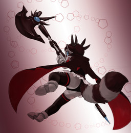 anthro armor axe battle_axe black_clothing black_panties black_underwear blue_eyes bottomwear bracers brown_hair butt cape cloak clothed clothing cosplay crossdressing fantasy_weapon femboy fur gem gloves greataxe grey_body grey_fur hair halberd handwear legwear looking_at_viewer looking_back looking_back_at_viewer male markings melee_weapon open_mouth panties polearm ring_(marking) ringed_tail simple_background skirt smile solo stockings striped_body striped_fur striped_markings striped_tail stripes tail tail_markings underwear upskirt weapon young young_male malachyte mahou_shoujo_lyrical_nanoha bencoon_(character) mammal procyonid raccoon 2015 digital_media_(artwork) hi_res