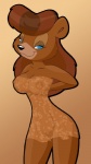 anthro babydoll brown_body brown_fur clothing female fur nightgown solo translucent_babydoll translucent_nightgown cfox_furvert disney talespin rebecca_cunningham bear brown_bear mammal ursine