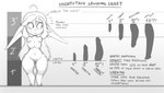 big_breasts bodily_fluids breasts female flying_sweatdrops genitals hair humanoid_pointy_ears measurements nervous nipples not_furry nude nude_female nude_humanoid pointy_ears pussy short_stack sweat sweatdrop text huffslove trixie_(huffslove) goblin humanoid mammal 2019 english_text monochrome