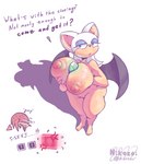 anthro areola bat_wings big_breasts breasts breathing_noises cross-popping_vein duo female fur gasp genitals huge_breasts iconography looking_at_viewer master_emerald master_emerald_shard membrane_(anatomy) membranous_wings nipples nude onomatopoeia pussy shadow slightly_chubby slightly_chubby_female solo_focus sound_effects stuttering text white_body white_fur wings nikozoi sega sonic_the_hedgehog_(series) knuckles_the_echidna rouge_the_bat bat mammal absurd_res hi_res