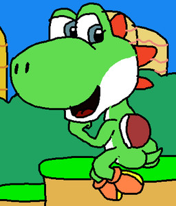 anthro male solo nickjrbunniesfan mario_bros nintendo yoshi_(character) yoshi low_res