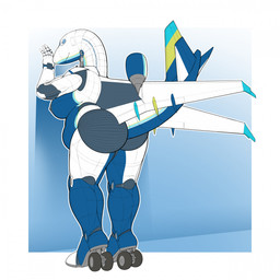 aircraft airplane anthro areola back_wings belly big_areola big_belly big_breasts big_butt big_nipples blue_body breasts butt cockpit female fin gradient_background jet jet_engine looking_at_viewer looking_back machine metallic_body nipples non-mammal_nipples not_furry nude nude_anthro nude_female overweight overweight_anthro overweight_female rear_view simple_background solo tail tail_fin thick_thighs vehicle wheel wheel_feet white_body wide_hips wings ndragon3 boeing boeing_737 aeromorph living_aircraft living_machine living_vehicle 1:1 hi_res
