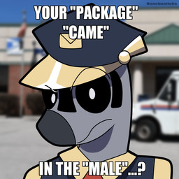 aircraft anthro black_sclera cargo_plane delivery_(commerce) delivery_employee eyebrows grey_body innuendo machine male photo_background postal_carrier postal_delivery raised_eyebrow solo text vehicle bunchasticks c-2_greyhound grumman_llv northrop_grumman united_states_postal_service postie_(bunchasticks) aeromorph living_aircraft living_machine living_vehicle 1:1 english_text hi_res meme mixed_media photography_(artwork)
