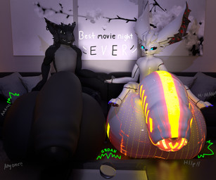 anthro balls big_balls big_penis cock_vore dialogue digestion digestion_noises duo genitals huge_penis hyper hyper_genitalia hyper_penis male male/male night penile penis text urethral_bulge vore vikvillince capcom monster_hunter sync_(character) villince flying_wyvern hobkin nargacuga 3d_(artwork) 6:5 absurd_res digital_media_(artwork) english_text hi_res