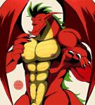 abs anthro claws genitals male membrane_(anatomy) membranous_wings muscular muscular_anthro muscular_male nipples pecs penis simple_background solo wings bearlovestiger13 american_dragon:_jake_long disney european_mythology mythology jake_long dragon mammal mythological_creature mythological_scalie scalie western_dragon 2017