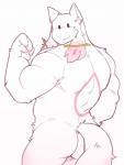 :3 anthro arm_flex barazoku butt flexing looking_at_viewer male muscular muscular_anthro muscular_male nude simple_background solo white_background seintaur puella_magi puella_magi_madoka_magica kyubey incubator_(puella_magi) hi_res