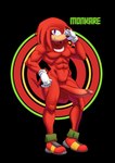 abs anthro balls big_penis clothing erection footwear genitals glans huge_penis looking_at_viewer male muscular muscular_male pecs penis purple_eyes shoes solo kareca sega sonic_the_hedgehog_(series) knuckles_the_echidna echidna mammal monotreme