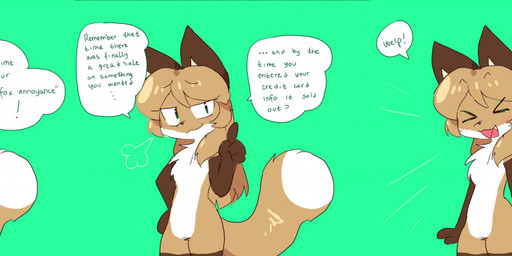 4_fingers >_< anthro big_ears blush brown_body brown_fur brown_hair brown_nose chest_tuft cute_fangs dialogue dipstick_tail emanata eyebrow_through_hair eyebrows eyes_closed fangs female female_anthro fingers fur gesture gloves_(marking) green_background green_eyes hair hand_gesture leg_markings long_hair looking_at_viewer markings multicolored_body multicolored_fur open_mouth pointing raised_arm rhetorical_question simple_background smug socks_(marking) solo speech_bubble tail tail_markings teeth text translucent translucent_hair tuft two_tone_body two_tone_fur waving white_body white_fur conditional_dnp fiddleafox averi_(fiddleafox) canid canine fox mammal red_fox true_fox comic english_text