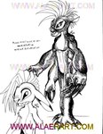 2006 4_arms 4_fingers 4_toes alaer alien alternate_form anthro arm_tuft biped black_and_white chest_tuft chopsuey_(lilo_and_stitch) claws disney distracting_watermark ears_down elbow_tuft english_text experiment_(lilo_and_stitch) feet finger_claws fingers fur hair lilo_and_stitch male mohawk monochrome multi_arm multi_limb open_mouth pivoted_ears simple_background slim solo text toe_claws toes tuft url watermark white_background