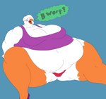 anatid anseriform anthro avian belly big_belly big_breasts bird blue_eyes breasts burp_cloud burping chubby_cheeks clothing daisy_duck disney dress duck duck_bill eyeshadow fat_arms feathers female footwear fupa hi_res high_heels huge_belly huge_breasts huge_thighs leaning leaning_backward leaning_on_arm makeup orange_legs overweight overweight_female panties panty_shot pink_eyeshadow purple_clothing purple_dress purple_footwear purple_shoes red_clothing red_panties red_underwear sequence shoes skeletaleagle16 small_head solo sound_effects thick_thighs tight_clothing tiny_head underbelly underwear weight_gain white_body white_feathers