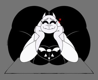 2_horns anthro bent_over big_breasts big_butt black_clothing black_dress breasts butt clothing dress eyelashes eyes_closed female front_view fur happy heart_symbol holidays horn huge_butt multicolored_clothing multicolored_dress smile solo text thick_thighs two_tone_clothing two_tone_dress white_body white_clothing white_dress white_fur white_horn white_nose samucafujiwara mother's_day undertale undertale_(series) toriel boss_monster_(undertale) bovid caprine goat mammal 2025 artist_name digital_media_(artwork)