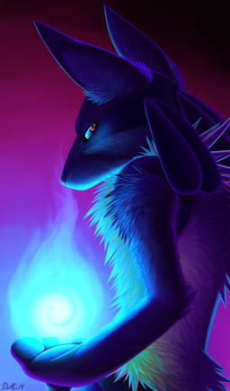 2014 ambiguous_gender anime aura black_fur blue_fur feral fur glowing looking_at_viewer looking_back lucario nintendo pokémon ratte red_eyes solo spikes standing tan_fur video_games
Rating: Safe
Score: 14
User: FireXSpirit
Date: January 07, 2014