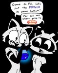 anthro black_body dialogue duo femboy humor male multicolored_body potion potion_bottle simple_background speech_bubble text transparent_background two_tone_body white_body rexon02 tim_hortons rex_raccoon_(rexon02) mammal procyonid raccoon alpha_channel english_text hi_res brother_(lore) brothers_(lore) sibling_(lore)