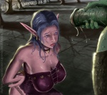 5_fingers arms_tied big_breasts blizzard_entertainment blue_eyes bound breasts choker clothed clothing collarbone dress duo ear_piercing ear_ring elf erection faceless_character faceless_male female fingers front_view frown genitals glans green_body green_glans green_penis green_skin hair hands_behind_back huge_breasts humanoid humanoid_genitalia humanoid_penis humanoid_pointy_ears jewelry kneeling light_body light_skin long_hair lucien male masturbation necklace night_elf nipples not_furry orc penile penile_masturbation penis piercing purple_choker purple_clothing purple_dress purple_jewelry purple_necklace ring_piercing solo_focus submissive submissive_female submissive_humanoid tan_body tan_skin three-quarter_view tight_fit warcraft