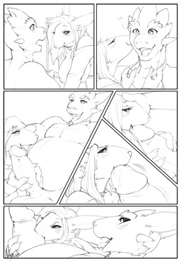 anthro balls bedroom_eyes belly big_balls big_breasts big_dom_small_sub big_penis bodily_fluids body_worship breast_grab breasts bulge collar collar_only computer dominant duo electronics eye_contact face_lick female fingering fondling gender_transformation genital_fluids genital_growth genital_worship genitals genitals_shrinking growth hand_on_breast handjob herm herm/female holding_head huge_balls huge_penis hyper hyper_balls hyper_genitalia hyper_penis impossible_penetration intersex intersex/female intersex/male kissing_cheek licking licking_another licking_partner looking_at_another male male/female narrowed_eyes not_going_to_fit nude oral oral_penetration penetration penile penis penis_growth penis_lick penis_rubbing penis_tip penis_worship saliva saliva_on_tongue saliva_string seductive sex shallow_penetration size_difference species_transformation squish sucking_tip surprised tongue too_big transformation transformation_through_kiss vaginal vaginal_fingering vaginal_fluids vulva narusewolf bandai_namco digimon mythology chakat_jaggerfrost(chakatjaggerfrost) engy_(character) canid canine canis digimon_(species) dragon felid hybrid mammal mythological_creature mythological_scalie renamon scalie comic hi_res monochrome