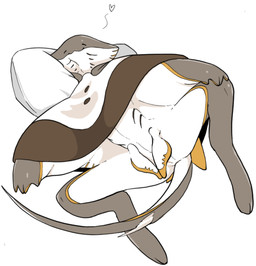 animal_genitalia butt claspers cloaca female genitals happy lying nude on_pillow on_side pillow presenting presenting_cloaca raised_leg spreading danananana aquatic fish manta_ray ray_(fish) hi_res source_request