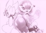 ambiguous_gender anthro barely_visible_genitalia barely_visible_pussy big_butt butt butt_slap duo female genitals heart_symbol pussy simple_background slap smile spanking star_eyes thick_thighs white_background fullfolka nintendo pokemon cinderace gardevoir generation_3_pokemon generation_8_pokemon pokemon_(species) graphite_(artwork) hi_res signature traditional_media_(artwork)