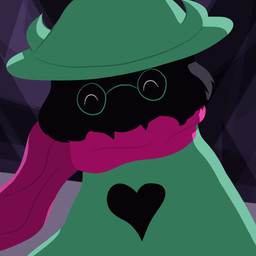 ambiguous_gender anthro clothed clothing eyewear fur glasses hat headgear headwear scarf simple_background solo moronis deltarune undertale_(series) ralsei bovid caprine darkner goat mammal 1:1 2018 digital_media_(artwork)