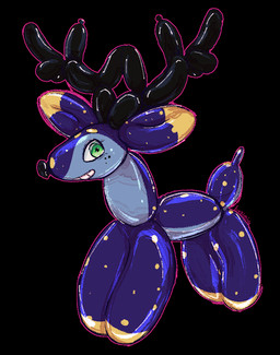 after_transformation antlers balloon balloon_animal balloon_with_face horn inflatable male solo luxsimius animate_inanimate hybrid
