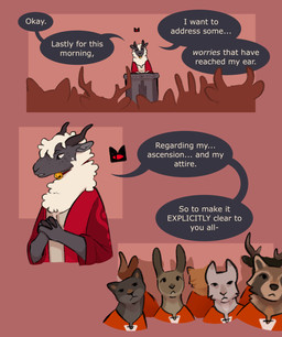 ambiguous_anthro ambiguous_gender anthro antlers bell bell_collar collar dialogue fur group horn pink_background silhouette simple_background solo_focus speech_bubble talking_to_another text white_body white_fur white_wool wool_(fur) bogcreacher cult_of_the_lamb massive_monster_(studio) lamb_(cult_of_the_lamb) bovid caprine deer felid lagomorph mammal procyonid raccoon sheep 2025 absurd_res digital_drawing_(artwork) digital_media_(artwork) english_text hi_res