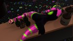 anthro drunk female piercing solo solo_focus substance_intoxication unconscious jman7407 limeberry hyena hyenid_(species) mammal hi_res