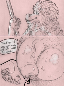 anthro armor balls big_balls big_penis bodily_fluids bulge close-up clothed clothed_anthro clothed_male clothing cut_horn dialogue duo extreme_size_difference foreskin fur genitals hair happy horn humanoid_genitalia humanoid_penis larger_anthro larger_clothed larger_male looking_down looking_pleasured macro male male/male male_anthro medieval_armor melee_weapon micro micro_in_clothes micro_in_underwear musk nano nude_anthro nude_male penis size_difference smaller_anthro smaller_nude striped_body stripes sweat sweatdrop sweaty_balls sweaty_genitalia text two_frame_image underwear unretracted_foreskin vein veiny_penis weapon sillywerwolf guild_wars brungvaar brutus_(stefanos1313) charr deer felid mammal moose new_world_deer 3:4 comic english_text hi_res traditional_media_(artwork)