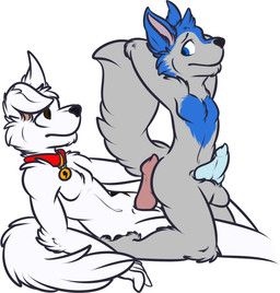 anal animal_genitalia animal_penis anthro balls blue_body blue_fur blue_hair blue_penis butt canine_genitalia canine_penis collar duo ears_back erection fluffy fur genitals grey_body grey_fur hair knot male male/male male_on_bottom male_on_top male_penetrated male_penetrating male_penetrating_male nude on_bottom on_top paws penetration penis pivoted_ears red_penis reverse_cowgirl_position sex sheath simple_background unsigned white_body white_fur colesense canid canine canis domestic_dog german_shepherd herding_dog mammal pastoral_dog wolf 2015