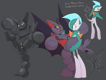 anthro anthro_penetrated anus bodily_fluids breasts cute_fangs duo erection fangs female female_penetrated femboy genital_fluids genitals glans humanoid_genitalia humanoid_on_anthro humanoid_penetrating humanoid_penetrating_anthro humanoid_penis interspecies long_tail male male/female male_penetrating male_penetrating_female penetration penis pincers precum semi-anthro sex slim_humanoid slim_male smile stand_and_carry_position standing standing_sex tail teeth thick_tail vulva wings frackhead nintendo pokemon solomon_(frackhead) gallade generation_4_pokemon gliscor humanoid pokemon_(species) 4:3 absurd_res hi_res