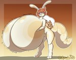 amber_eyes anthro big_breasts breast_expansion breasts brown_hair expansion eyewear featureless_breasts female glasses hair holding_breast huge_breasts hyper hyper_breasts solo sound_effects text thick_thighs aradortd melody_(cherrypretzel) gastropod mollusk snail absurd_res hi_res