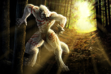 4_toes 5_fingers abs amazing_background ambiguous_gender anthro athletic biceps biped black_claws black_lips black_nose black_pawpads bodypaint bottomwear claws clothed clothing detailed_background digitigrade facial_paint fangs feet fingers forest fur grey_body grey_fur handpaw hindpaw humanoid_hands light lips loincloth long_mouth markings muscular muscular_anthro nature no_sclera open_mouth outside pawpads paws pecs plant pose red_eyes red_markings sharp_teeth skimpy snarling snout solo standing sunlight sunset teeth toe_claws toes tongue topless tree tribal white_body white_fur jocarra mythology root canid canine canis mammal mythological_canine mythological_creature werecanid werecanine werecreature werewolf wolf detailed hi_res