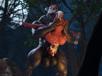 abs anal animal_genitalia animal_penis anthro anus balls big_balls big_knot big_penis black_body black_skin blonde_hair bodily_fluids bottomwear butt canine_genitalia canine_penis choker claws clothing cum cum_in_ass cum_inside dominant dominant_male drooling duo female female_raped forced forest genital_fluids genitals hair huge_balls huge_knot huge_penis interspecies jewelry knot large_penetration larger_dom larger_male male male/female male_dominating_female male_penetrating male_rape male_raping_female moon muscular muscular_male necklace night open_mouth outside pants_on_leg penetration penile penile_penetration penis plant rape red_body red_eyes saliva sex sharp_teeth shorts size_difference smaller_female smaller_penetrated stand_and_carry_position standing standing_sex stretched_anus submissive submissive_female teeth tree wide_hips degen3d hasbro my_little_pony mythology elie_sugarpop_(oc) canid canine mammal mythological_canine mythological_creature werecanid werecanine werecreature werewolf 3d_(artwork) 4:3 absurd_res digital_media_(artwork) hi_res