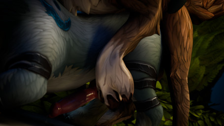 bodily_fluids dripping duo feral feral_on_feral genital_fluids humping knot magic_user male male/male precum precum_drip public public_sex sex tongue witness perromalo worgen_(feral) 16:9 hi_res widescreen