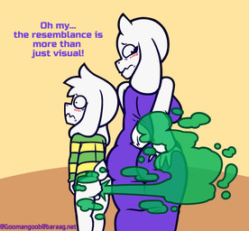accident anthro ass_to_ass backsack balls big_butt blush blush_lines bottomless bottomless_anthro bottomless_male butt butt_grab butt_squish clothed clothing constricted_pupils dialogue disgust dress duo embarrassed fart fart_cloud fart_fetish female floppy_ears fur genitals green_clothing green_fart_cloud green_shirt green_topwear hand_on_butt hand_on_own_butt horn long_ears long_sleeves looking_away looking_back male male_farting multicolored_clothing multicolored_shirt multicolored_topwear pattern_clothing pattern_shirt pattern_topwear pulling_shirt_down pupils purple_clothing purple_dress purple_eyelids raised_tail rear_view scut_tail shirt short_tail simple_background small_pupils smile squish striped_clothing striped_shirt striped_topwear stripes tail text topwear two_tone_clothing two_tone_shirt two_tone_topwear wavy_mouth white_body white_fur white_horn white_sleeves white_tail yellow_clothing yellow_shirt yellow_topwear young young_anthro young_male goomangoob undertale undertale_(series) asriel_dreemurr toriel bovid caprine goat mammal 2025 absurd_res artist_name english_text hi_res url mother_(lore) mother_and_child_(lore) mother_and_son_(lore) parent_(lore) parent_and_child_(lore) parent_and_son_(lore) son_(lore)