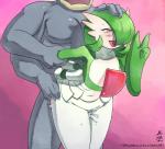 arm_grab bent_over blush bodily_fluids cum cum_in_pussy cum_inside duo female female_focus female_penetrated from_behind_position genital_fluids gesture green_hair hair hand_gesture hand_on_head head_grab humanoid_on_humanoid humanoid_penetrated humanoid_penetrating humanoid_penetrating_humanoid interspecies looking_pleasured male male/female male_penetrating male_penetrating_female multi_arm multi_limb muscular muscular_male not_furry nude open_mouth penetration penile penile_penetration penis_in_pussy red_eyes sex simple_background solo_focus standing standing_sex tongue tongue_out v_sign vaginal vaginal_penetration threeworlds nintendo pokemon starayo gardevoir generation_1_pokemon generation_3_pokemon humanoid machamp pokemon_(species) 2019 digital_media_(artwork) hi_res