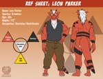 anthro biped color_swatch front_view lifewithwarren rear_view standing domafox bandai_namco digimon digimon_(species) growlmon character_name hi_res model_sheet